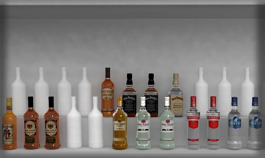 Bacardi Ideal Backbar setup